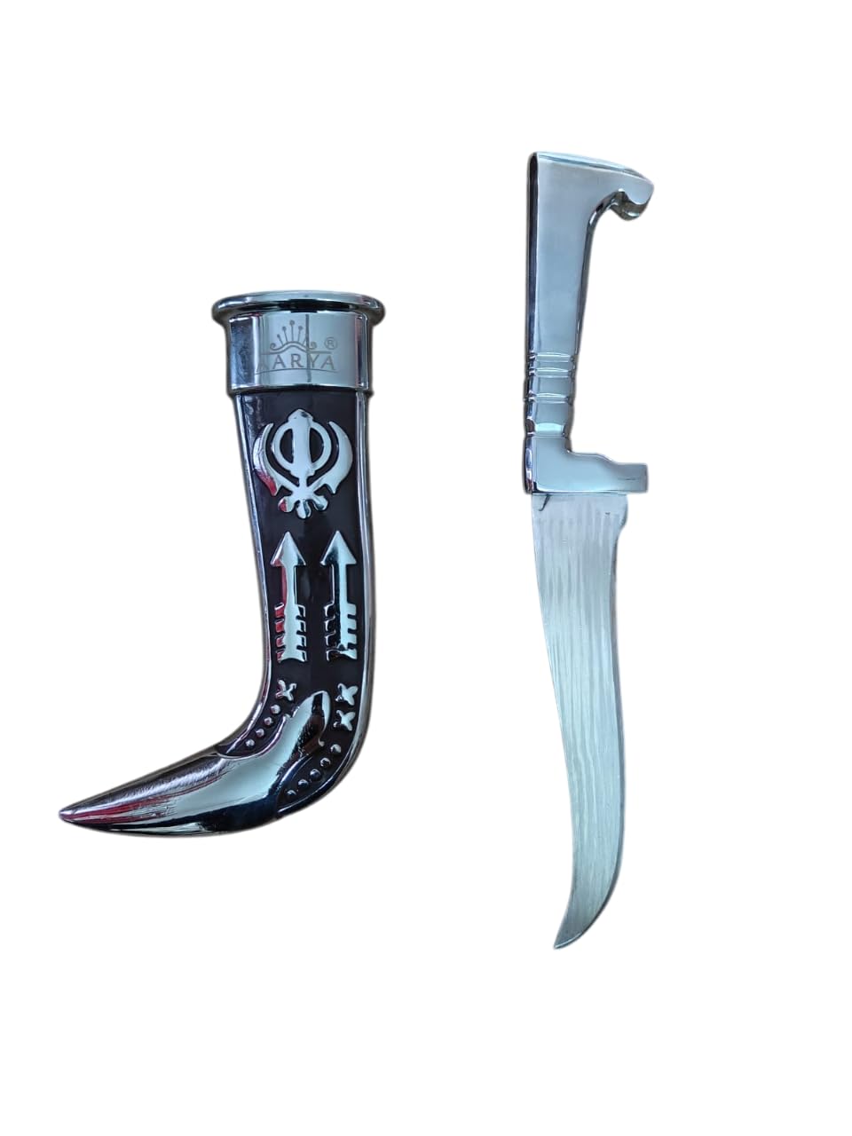 NARK PAGAN KILLER Kuang_canban NPK• DH Sikh Ceremonial Kirpan, Silver Stainless Steel, 19 cm Religious